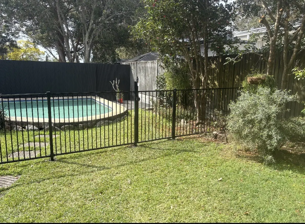 Aluminium fencing.